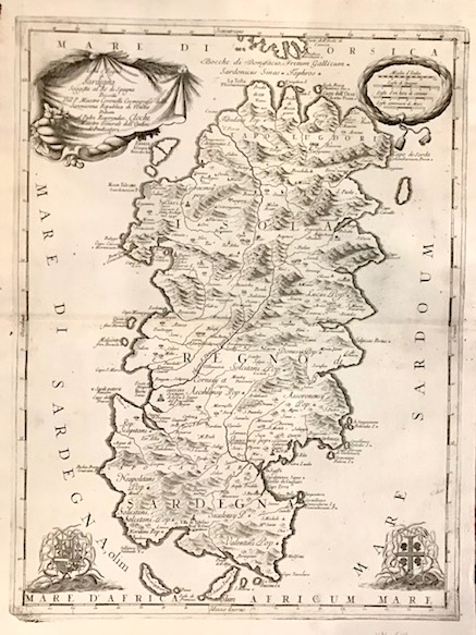 Coronelli Vincenzo Maria (1650-1718) Isola e Regno di Sardegna soggetta al Re di Spagna descritta... 1696 Venezia 